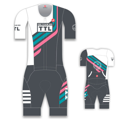 Team TTL Team Issue - Castelli Free Tri Sanremo 2 TriSuit- Aurora