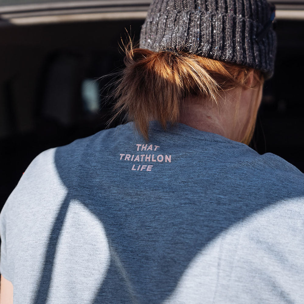 Women's Heather Blue Retro Tee