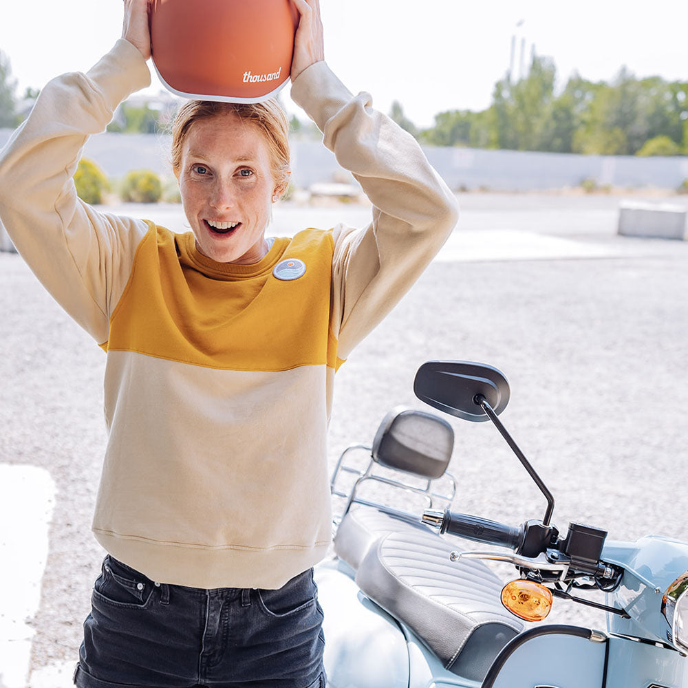 Color block hotsell crewneck sweatshirt